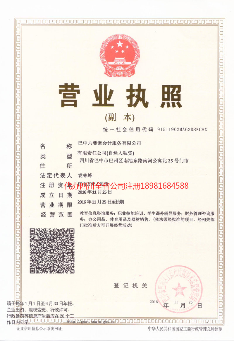 镇雄镇雄六要素会计服务有限公司