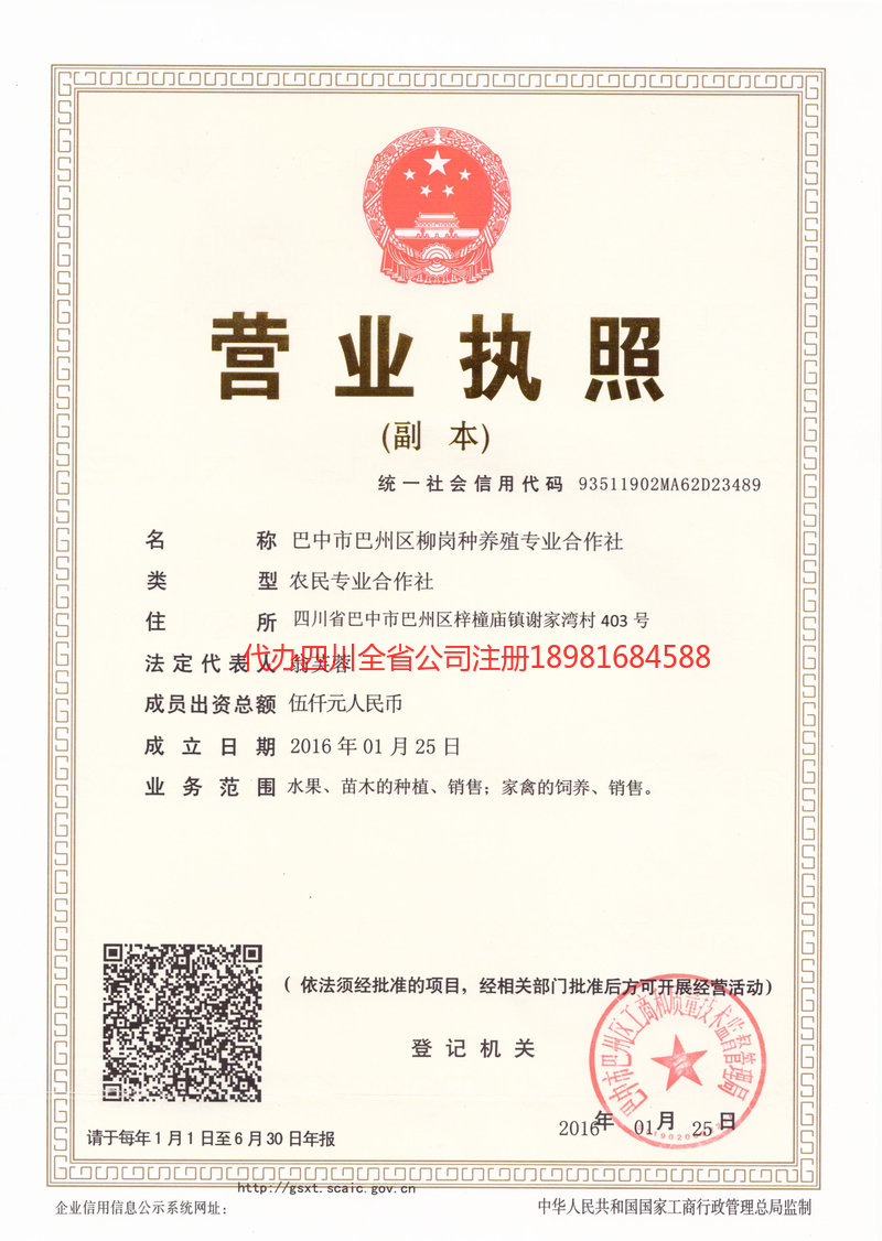 镇雄镇雄柳岗种养殖专业合作社